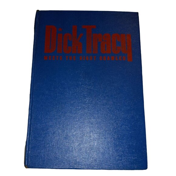 VTG DICK TRACY BOOK HARDCOVER 1945 DUSTJACKET MEETS THE NIGHT CRAWLER WHITMAN - Picture 9 of 9